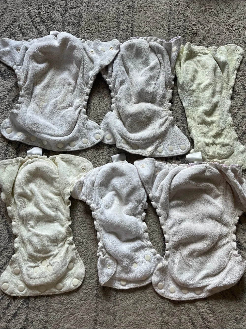 Multi-Pack Kissaluvs Terry Cloth Cloth Diaper Inserts - Pastel Colors